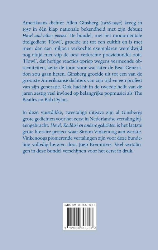 Howl, Kaddisj en andere gedichten achterkant