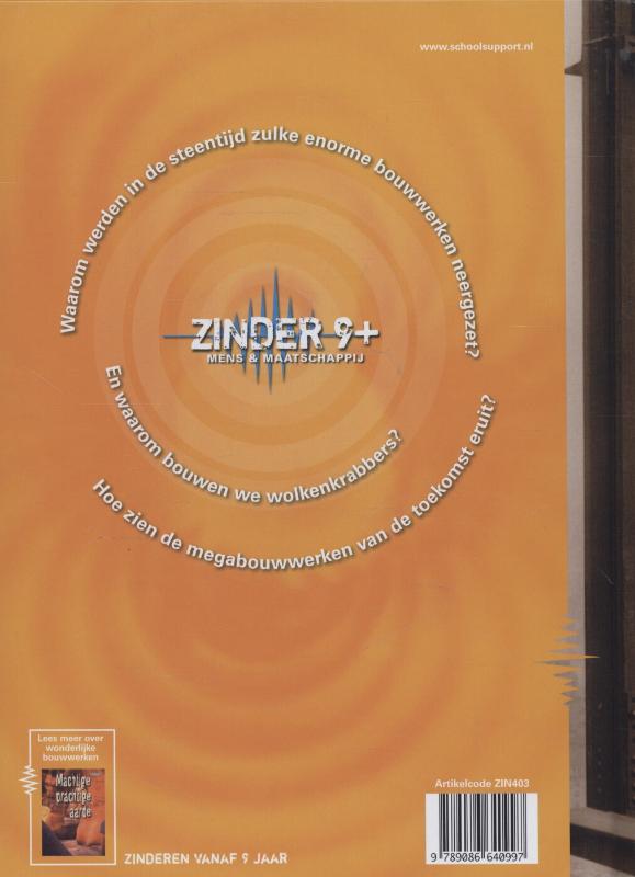 Zinder 9+ Mens en maatschappij - De mens als bouwer achterkant