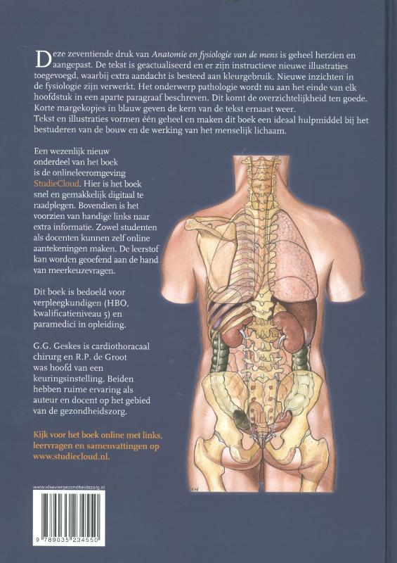 Anatomie en fysiologie van de mens achterkant
