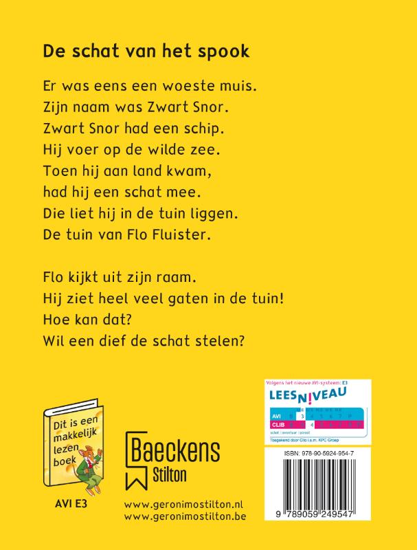 De schat van het spook / Geronimo Stilton-reeks achterkant