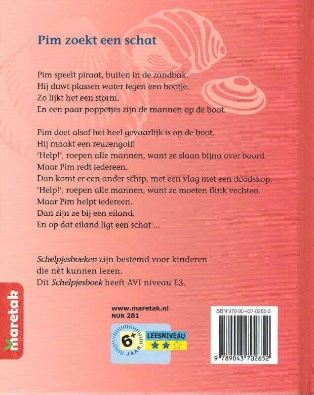 Pim zoekt een schat / Schelpjes achterkant