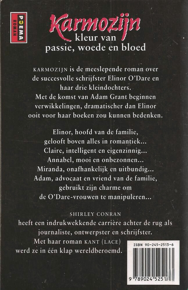 Karmozijn / Poema roman achterkant