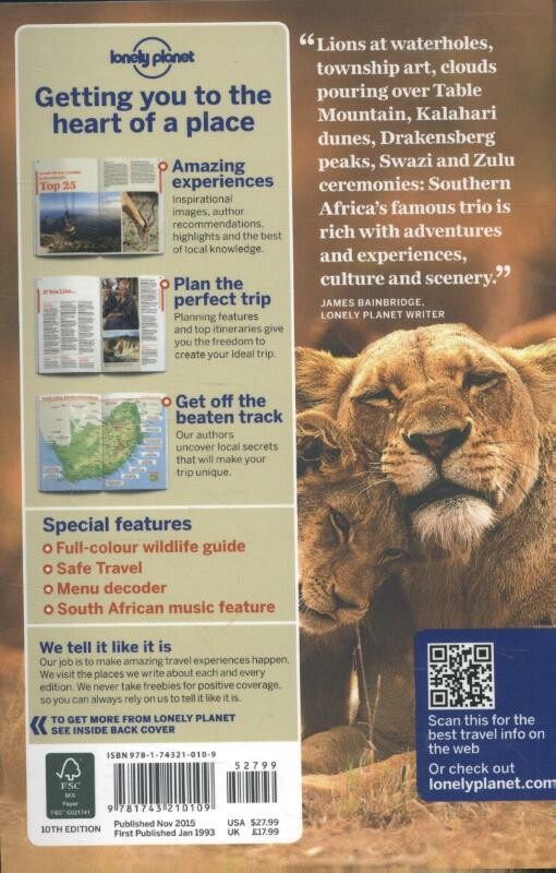 South Africa, Lesotho & Swaziland achterkant