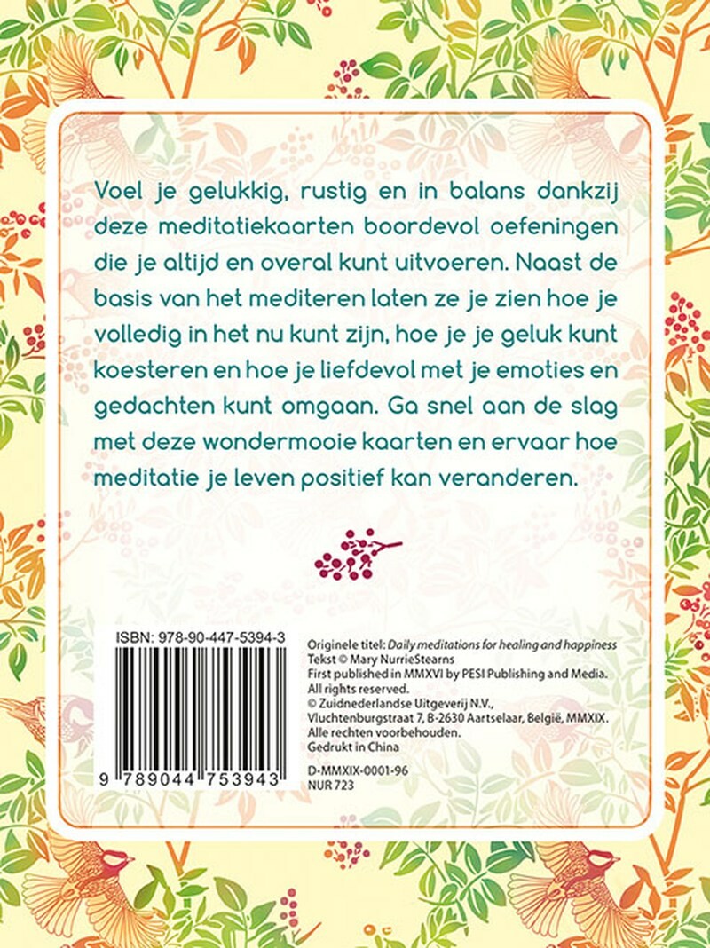 Meditatie oefeningen voor elk moment - Kaartenset achterkant