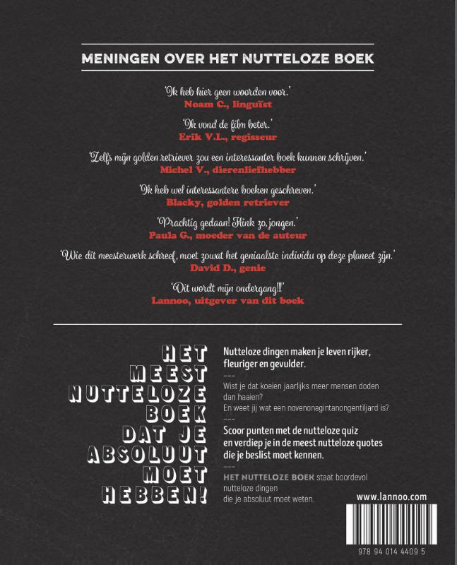 Het nutteloze boek Het nutteloze boek achterkant