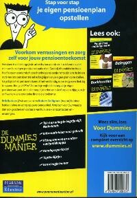 Pensioen voor Dummies / Voor Dummies achterkant