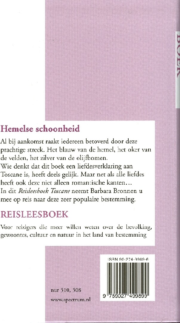 Reisleesboek Toscane achterkant