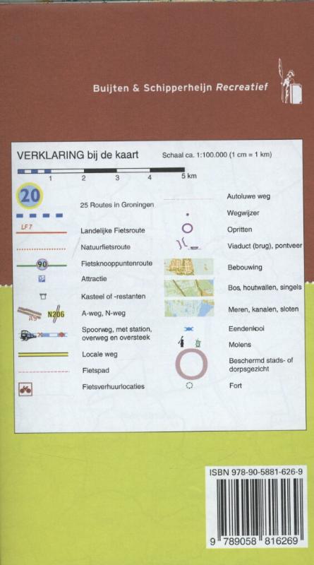 Alle fietsroutes in de regio Groningen achterkant