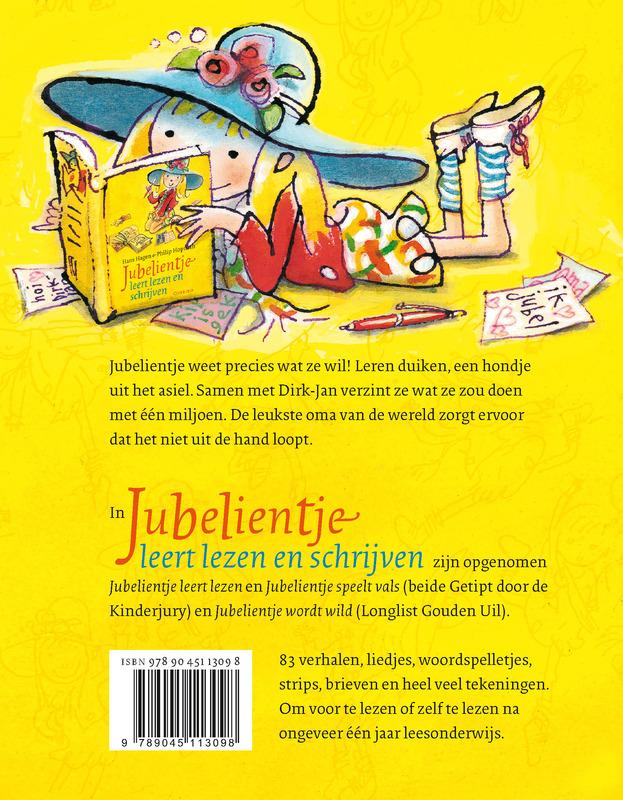 Jubelientje leert lezen en schrijven achterkant