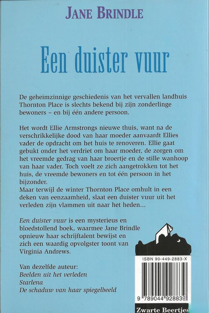 Een duister vuur / Zwarte beertjes / 2883 achterkant