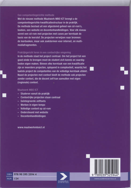 Maatwerk Mbo Ict Burgerschap / Niveau 3/4 achterkant