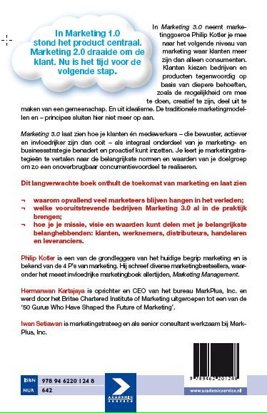 Marketing 3.0 achterkant