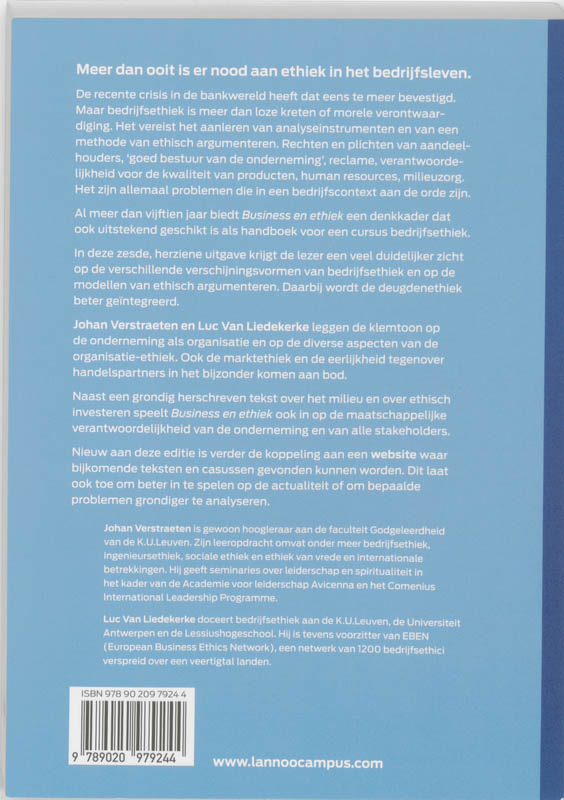 Business en ethiek Business & Ethiek achterkant