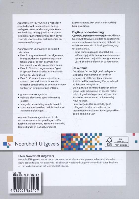 Argumenteren voor juristen achterkant