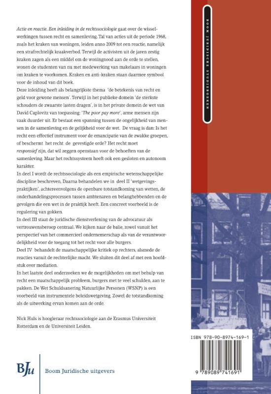 Actie en reactie / Boom Juridische studieboeken achterkant