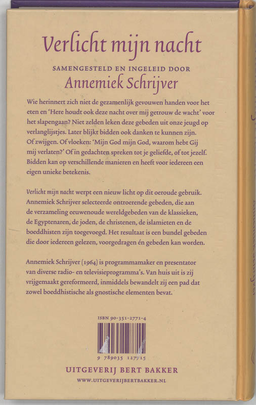 Verlicht mijn nacht Verlicht mijn nacht achterkant