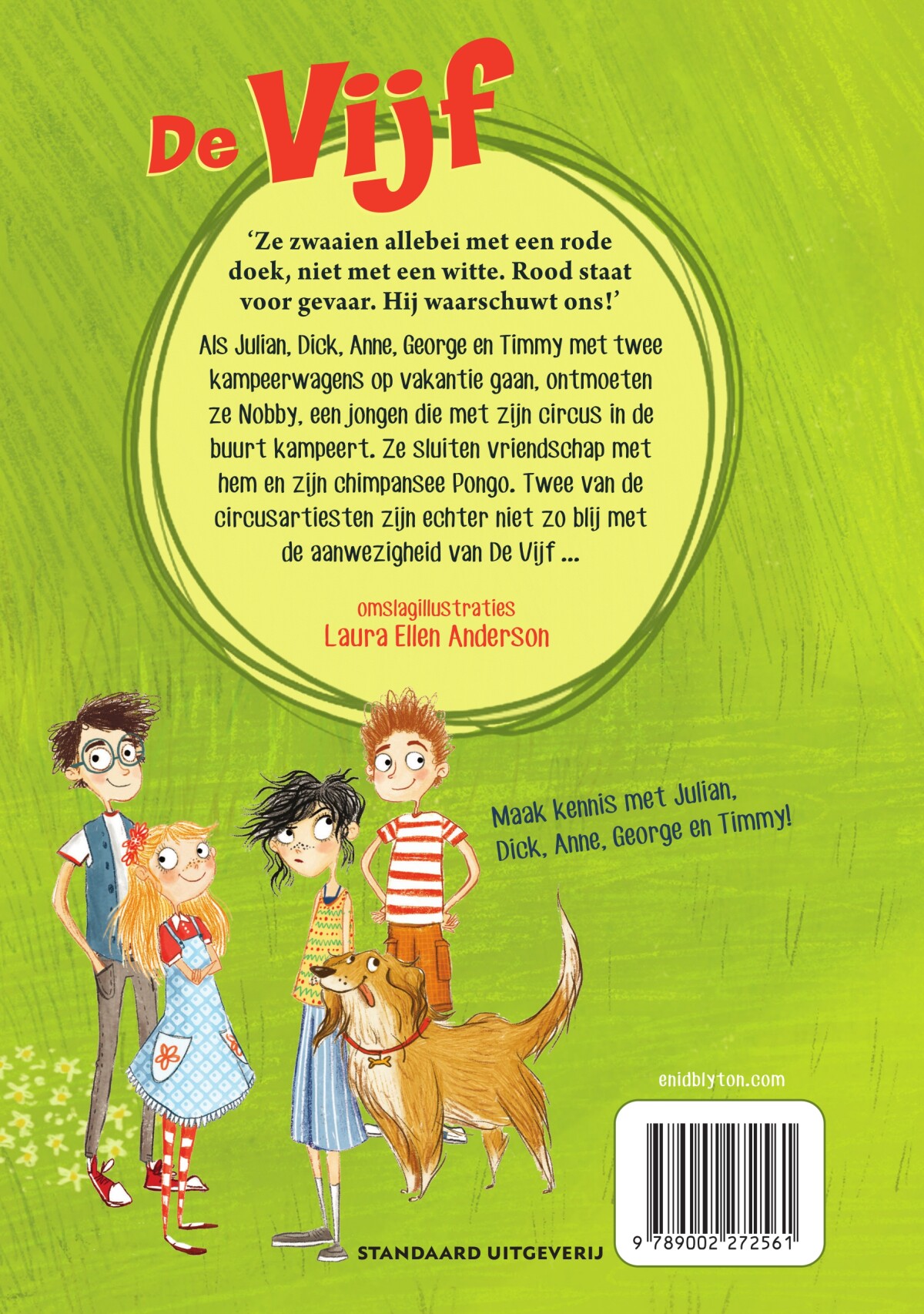 De Vijf in een kampeerwagen / De Vijf / 5 achterkant