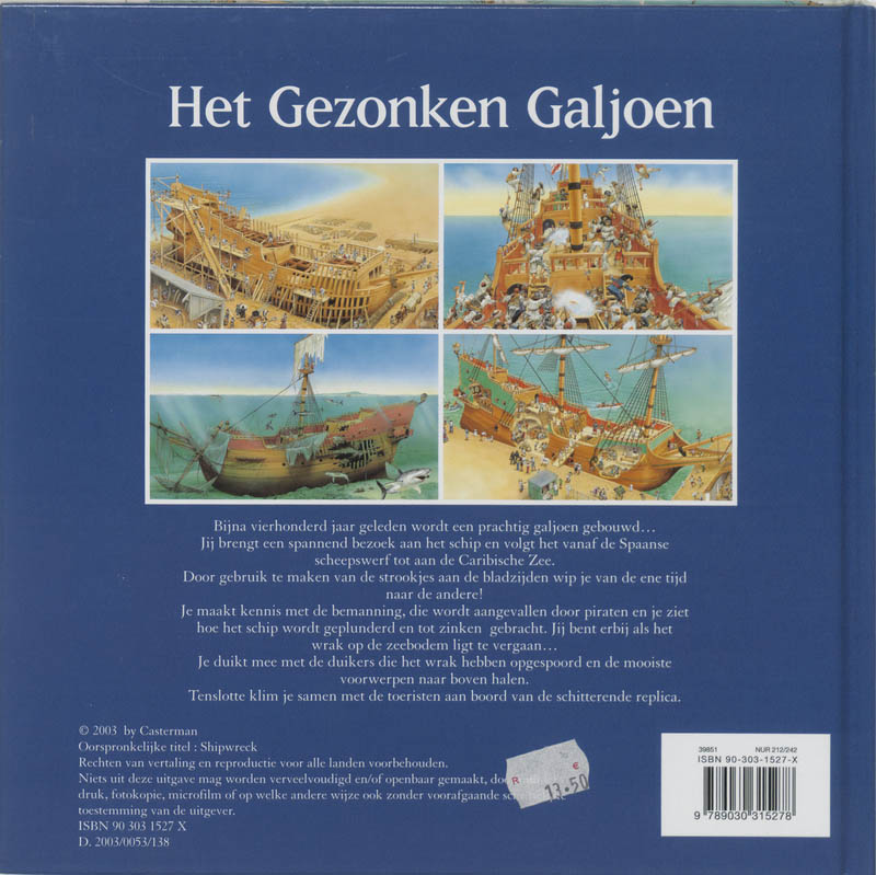 Het gezonken galjoen / Reis door de tijd achterkant