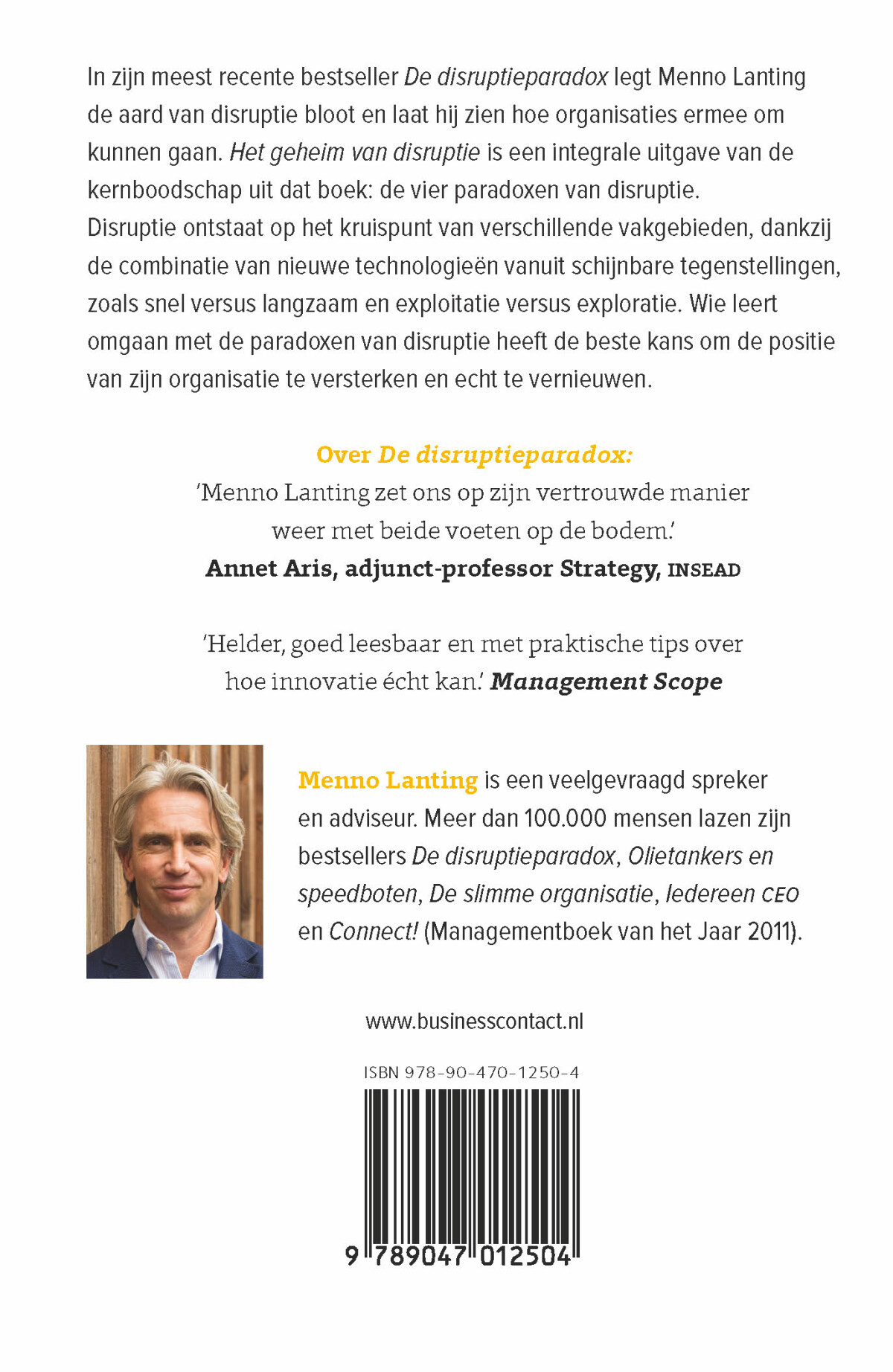 Het geheim van disruptie achterkant