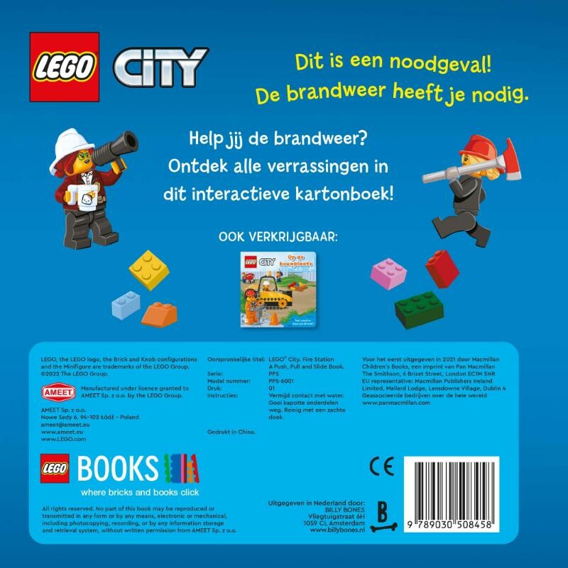 Bij de brandweer / Lego city achterkant