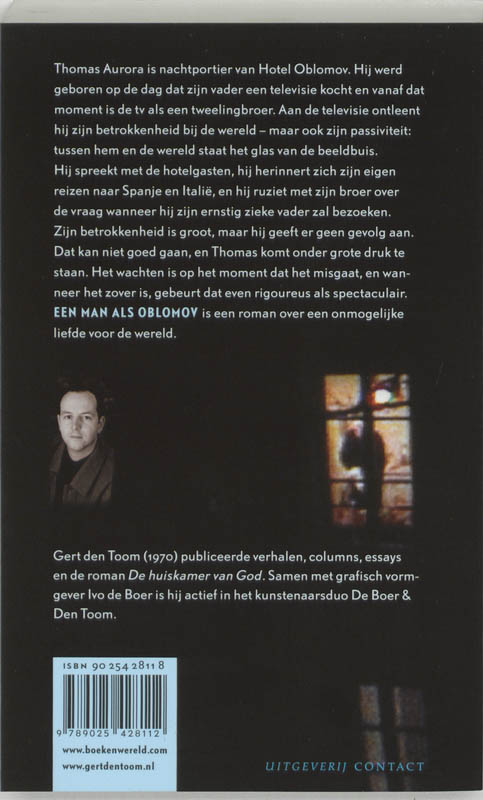 Een man als Oblomov achterkant