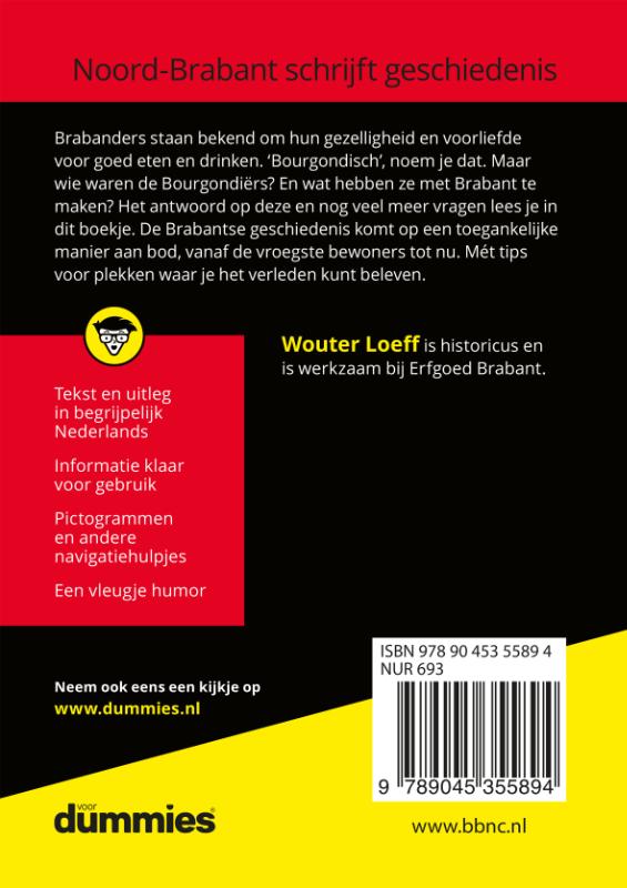 De kleine Geschiedenis van Noord-Brabant voor Dummies achterkant