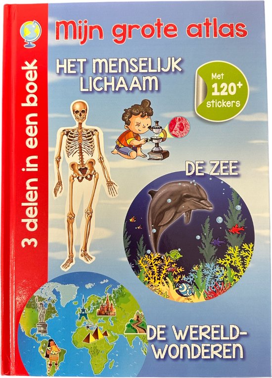 Mijn Grote Atlas Het Menselijke Lichaam Met 120+ Stickers De Wereld Wonderen