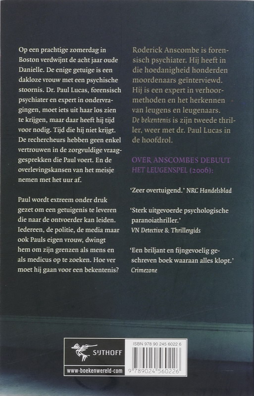 De Bekentenis De Bekentenis achterkant