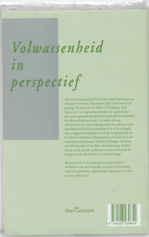 Volwassenheid In Perspectief 3E Dr achterkant