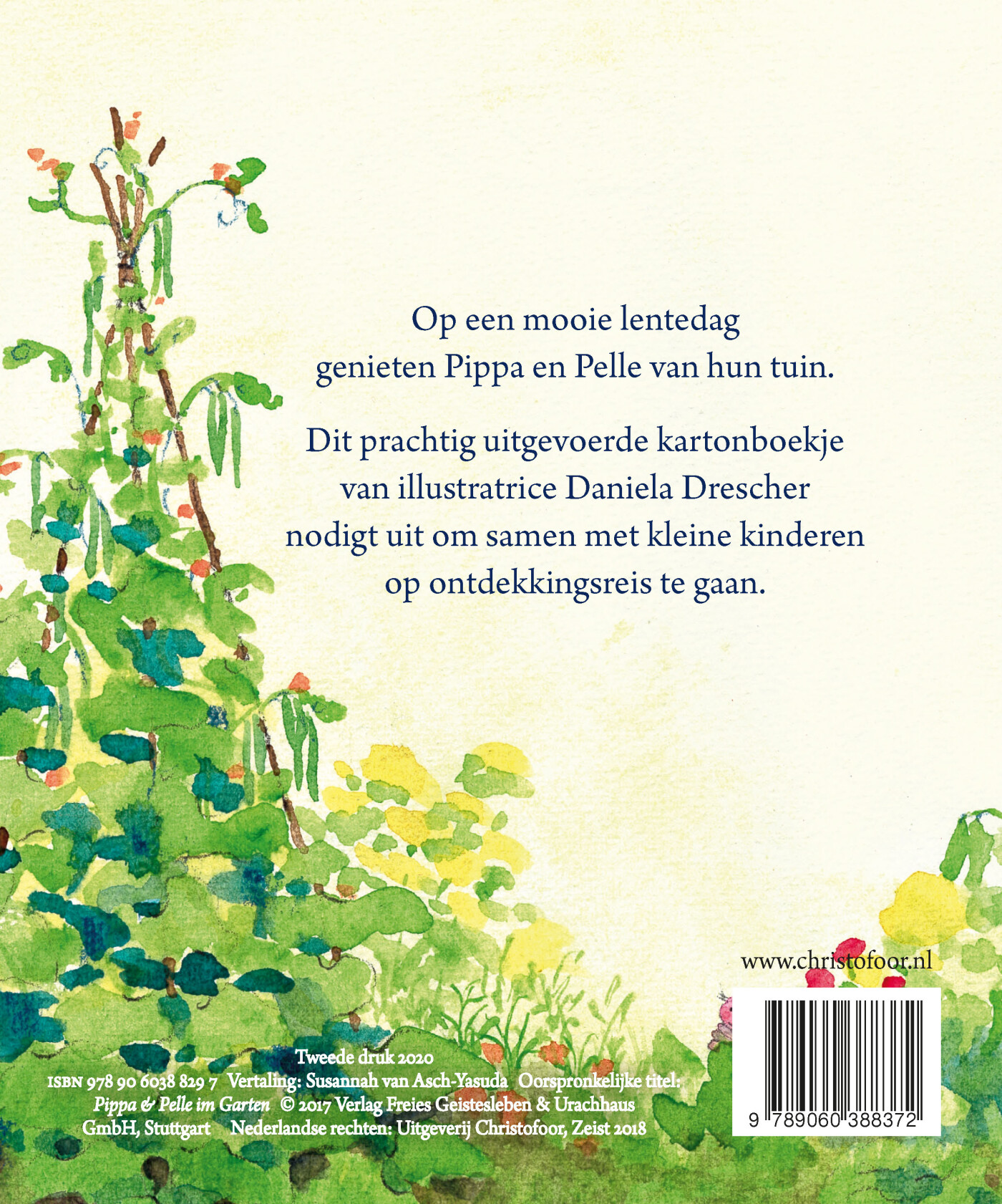 Pippa & Pelle in de lentetuin / Pippa & Pelle achterkant