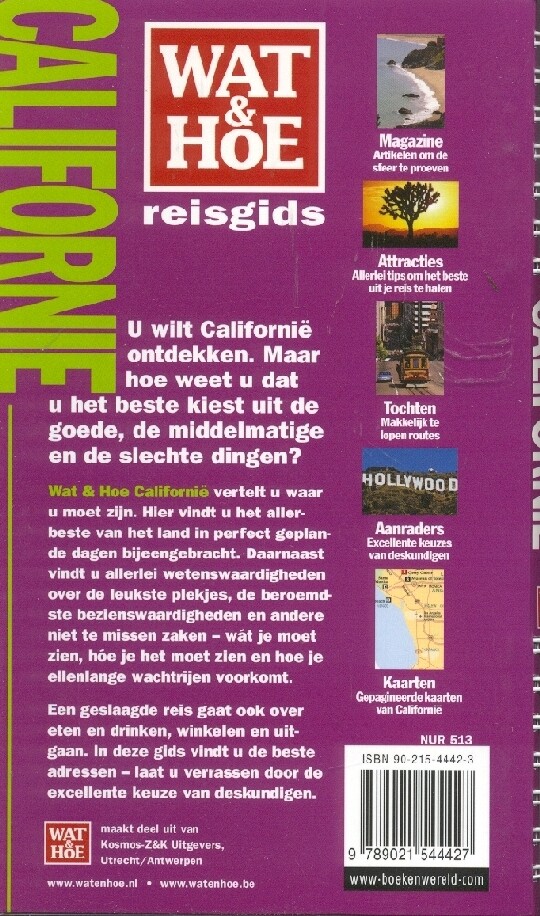 Californie / Wat & Hoe reisgids achterkant