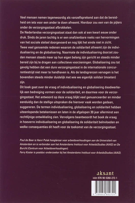 Voor elkaar of uit elkaar? achterkant