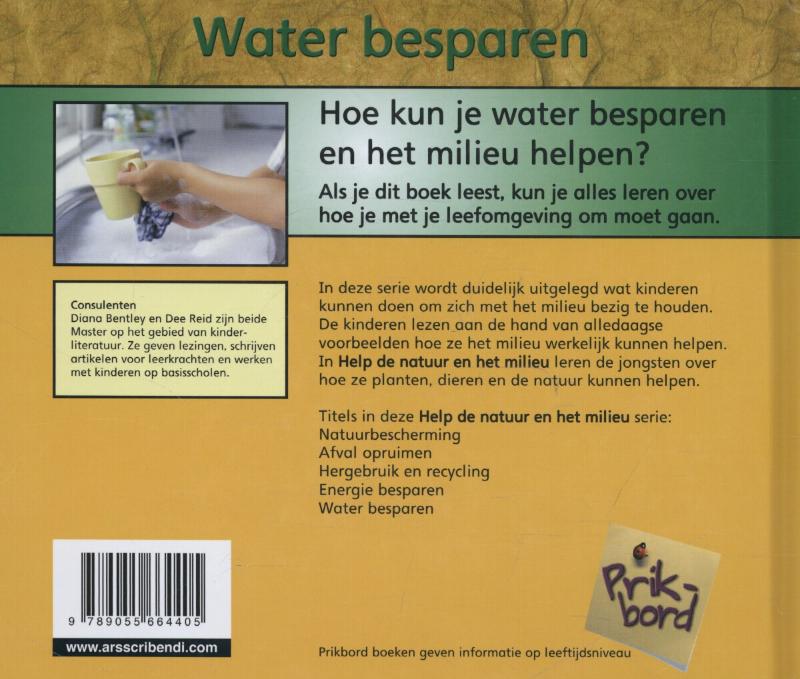 Help de natuur en het milieu  -   Water besparen achterkant