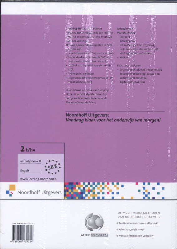 Activity book A en B 2 T/hv Stepping Stones achterkant