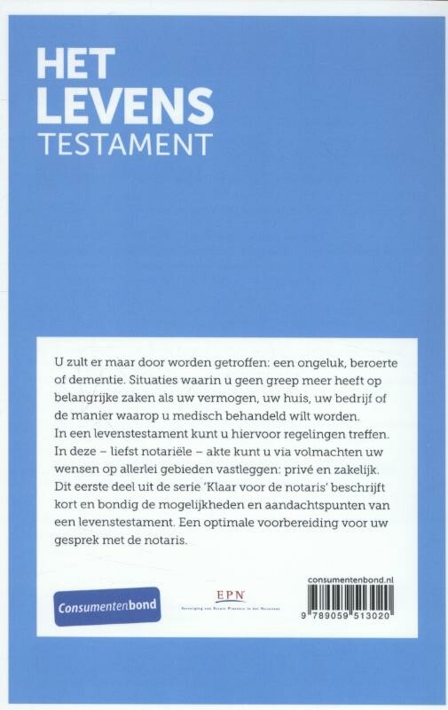 Het levenstestament / Klaar voor de notaris / 1 achterkant