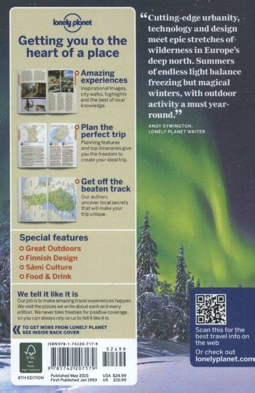 Lonely Planet Finland dr 8 achterkant