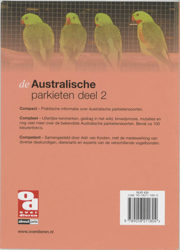 Australische parkieten / 2 / Over Dieren / 172 achterkant