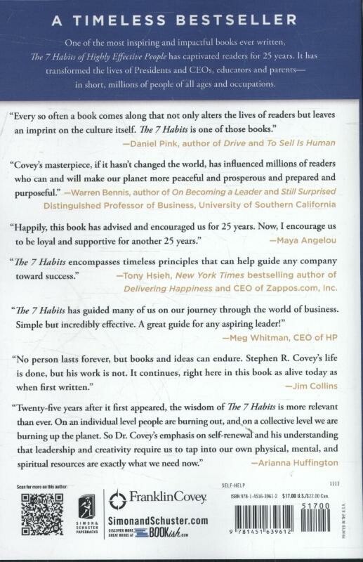 The 7 Habits of Highly Effective People achterkant