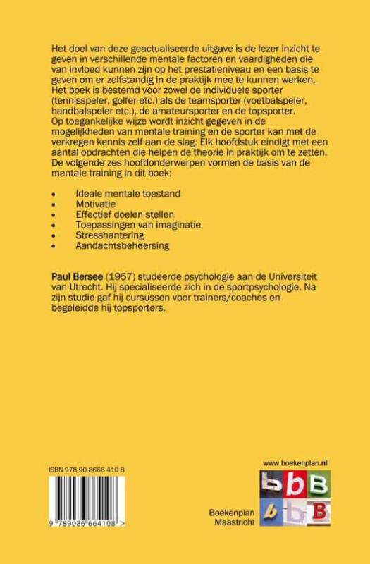 Mentale training voor de sporter achterkant