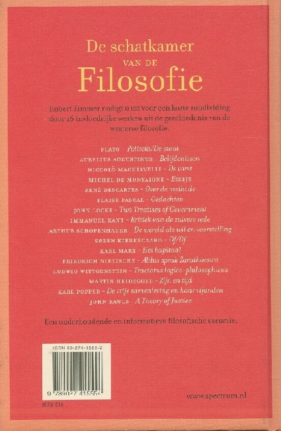 De schatkamer van de filosofie De schatkamer van de filosofie achterkant