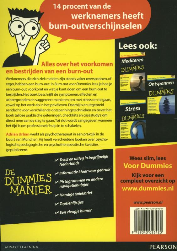 Voor Dummies - Burn out achterkant