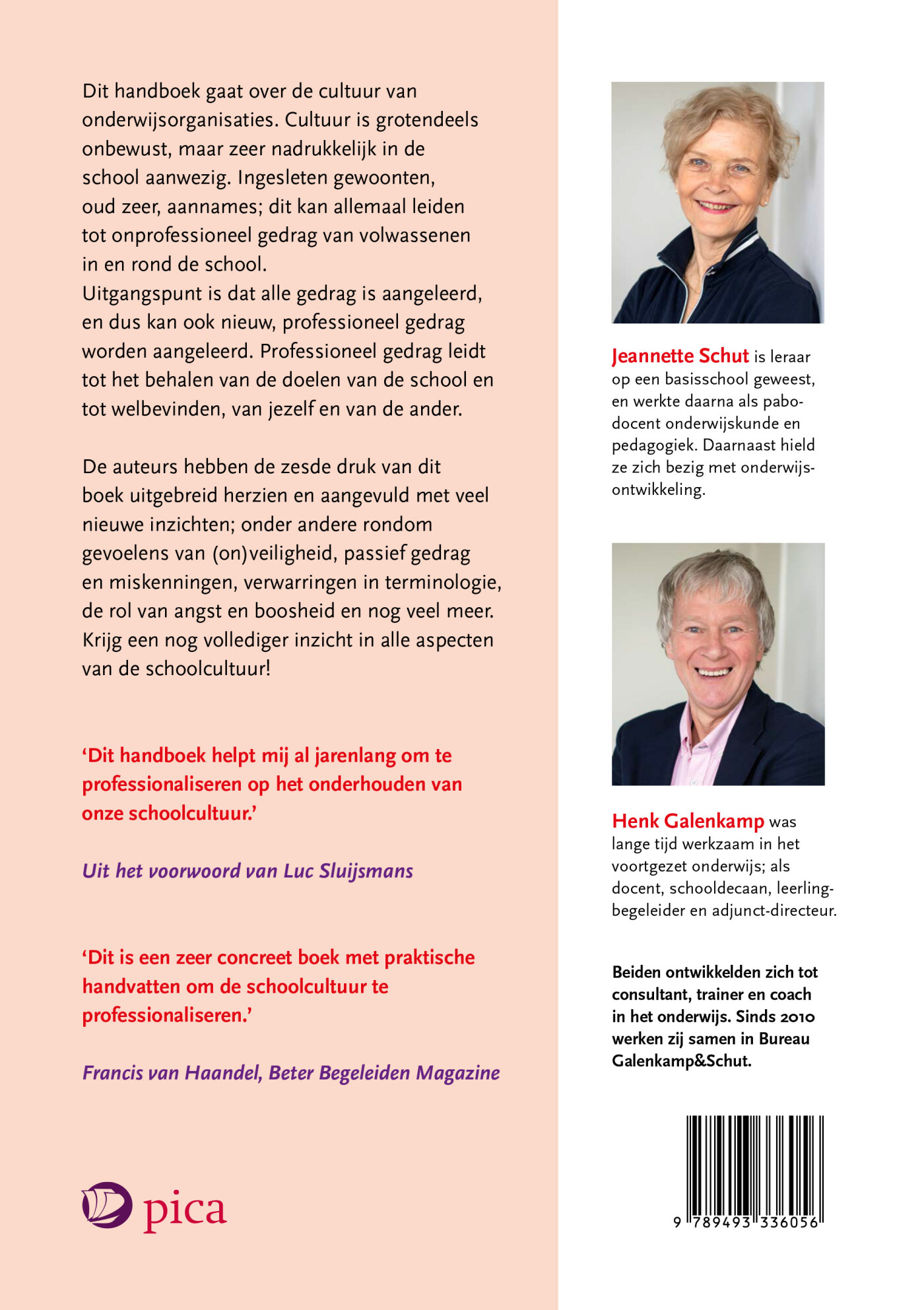 Handboek professionele schoolcultuur achterkant