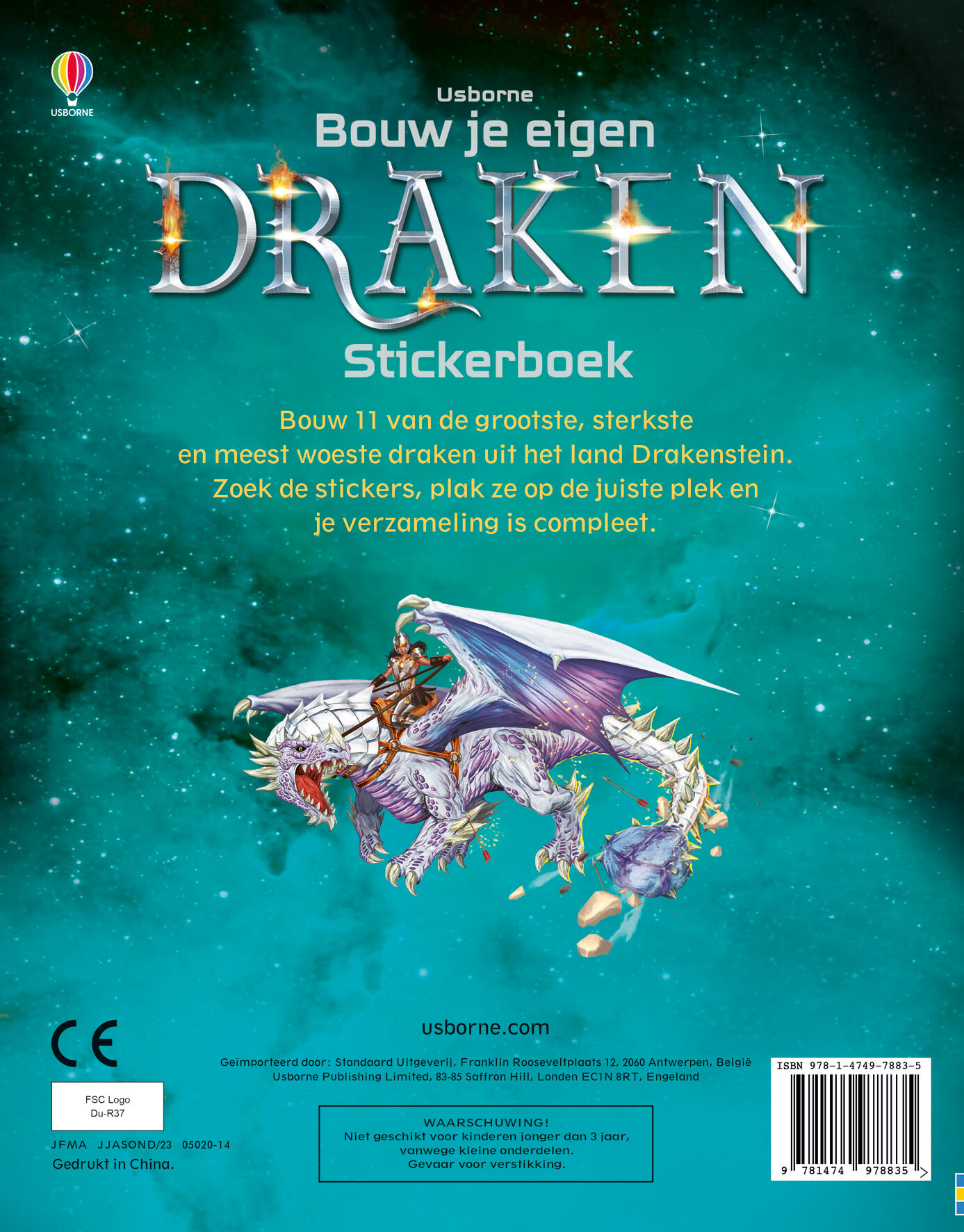 Draken / Bouw je eigen stickerboek / 1 achterkant