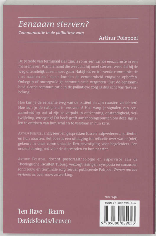 Eenzaam sterven? Eenzaam sterven? achterkant