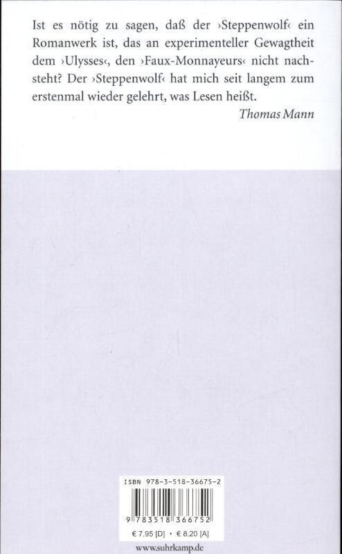 Der Steppenwolf / Suhrkamp Taschenbuch / 175 achterkant