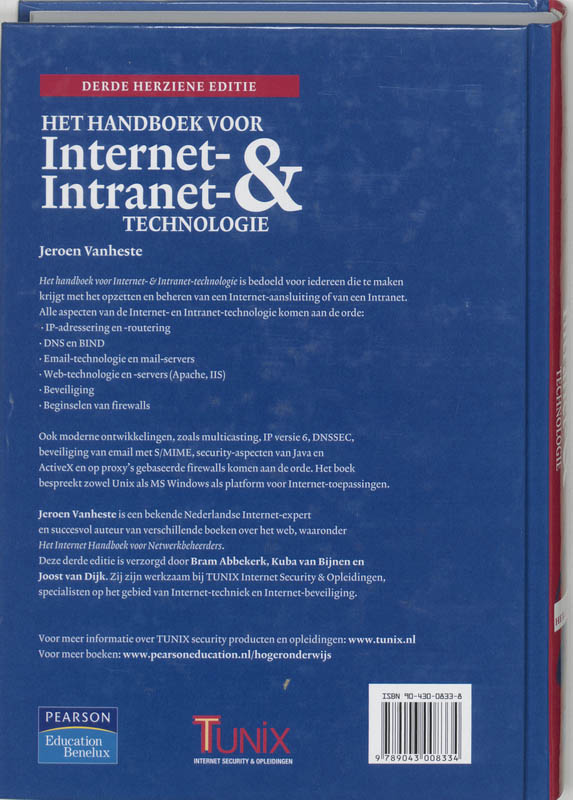 Het handboek voor internet- en intranettechnologie, 3e editie achterkant