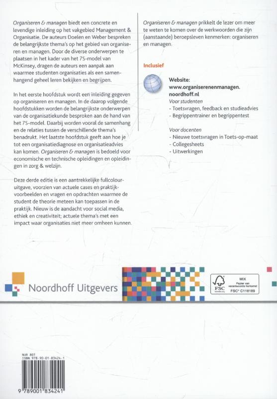 Organiseren en managen Organiseren en managen achterkant