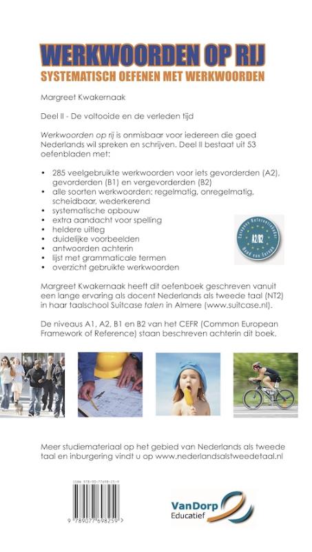 Werkwoorden op rij / 2 Voltooide tijd en verleden tijd achterkant