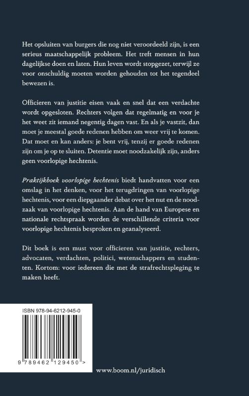 Praktijkboek voorlopige hechtenis achterkant