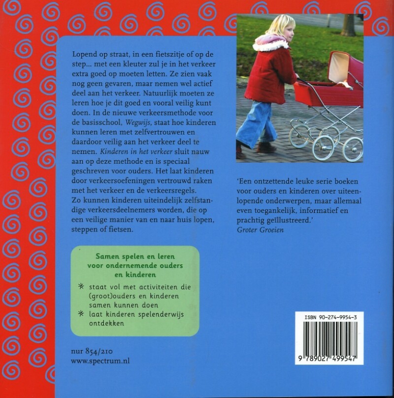 Kinderen in het verkeer voor kleuters / Samen spelen en leren achterkant